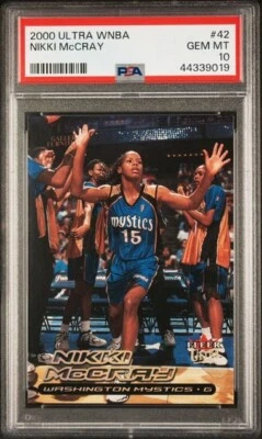 2000 Fleer Ultra WNBA Nikki McCray #42 PSA 10 GEM MT Tennessee Lady Volunteers - Image 1 of 2