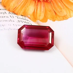 74 Ct Natural Flawless Mozambique Red Ruby Loose Radiant Cut Gemstone 31x21 MM - Picture 1 of 4