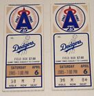 4/6/85 Angels Dodgers MLB Freeway Series Season Logo Box Ticket Stub x16 Hits