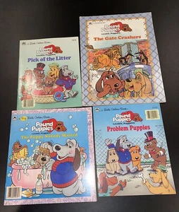 Pound Puppies VTG Golden Books Lot of 4 Storybooks Short Stories 80s Cartoon - Picture 1 of 2