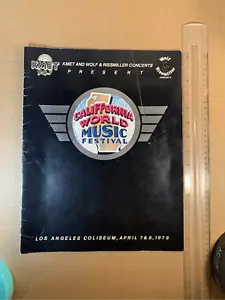 Programma concerto trucco economico CALIFFORNIA Music Fest-1979 Ted Nugget RARO - Foto 1 di 9