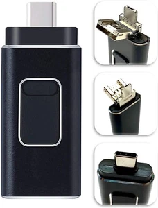 iPhone, Android 64GB 4 in 1 Photo Stick USB 3.0 Flash Drive for All Your Devices - Picture 1 of 16