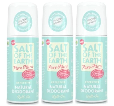 Salt of The Earth Melon Gurke Roll-on Deodorant 75ml (3er Pack)