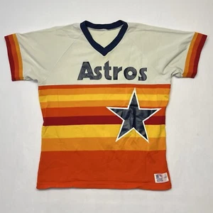 Houston Astros Vintage Authentic Jersey 70s 80s Medalist Sand Knit YOUTH - Picture 1 of 11