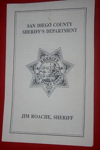 PARCHE DE TELA E HISTORIA ORIGINAL DEL DEPARTAMENTO DEL SHERIFF DEL CONDADO DE SAN DIEGO EE. UU. - Imagen 1 de 2