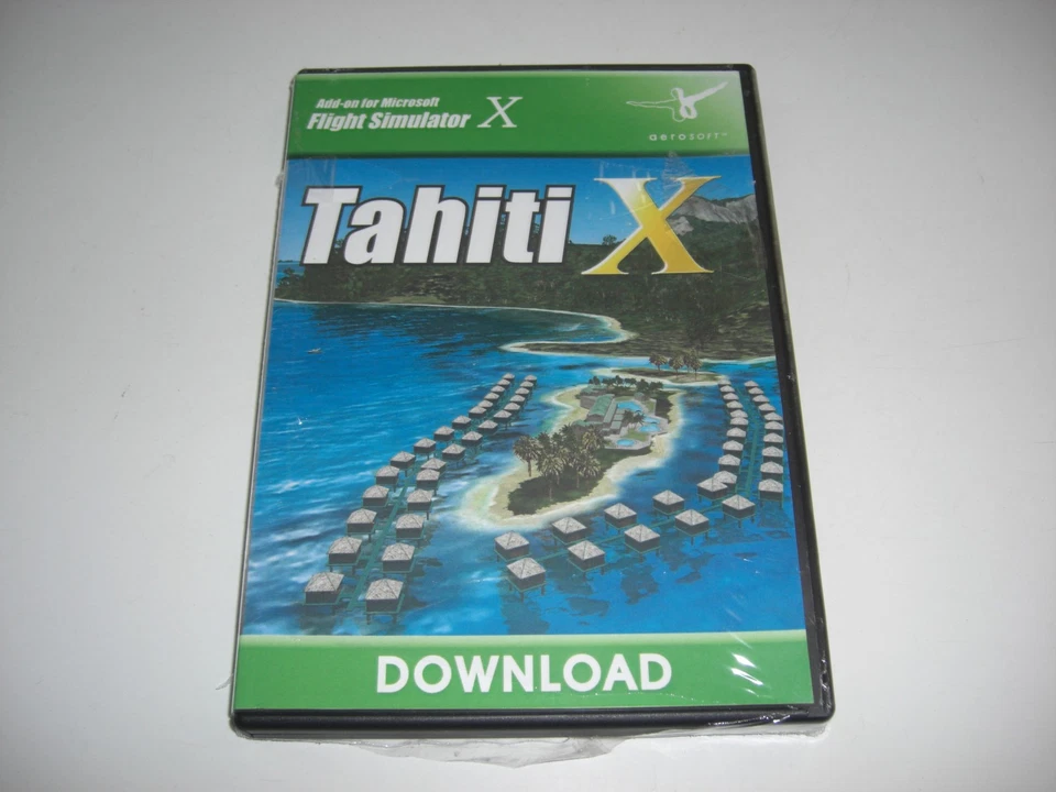 TAHITI X Pc DVD Rom Add-On Expansion Pack Microsoft Flight Simulator X FSX - NEW - Image 1 of 2