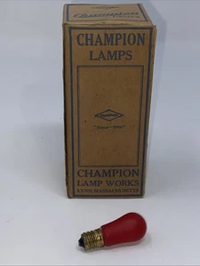 Champion Lamps General Electric VINTAGE Miniature Lamps 10 Red Light Bulbs - Picture 1 of 5