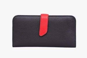 RSINC Vinata Handcrafted Genuine Made of Leather Card Wallet for Women (Black) - Picture 1 of 6
