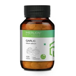 Merlion Garlic Tablets Allium sativum, All Natural, Pure Herbs 500mg 120 Tablets - Picture 1 of 4