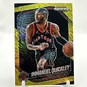 Camiseta deportiva Panini Prizm 2024-25 negra - Immanuel Quickley Gold Shimmer *5/10* a juego - Imagen 1 de 2