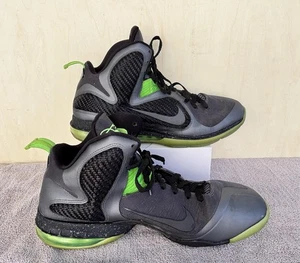Nike LeBron 9 Shoes Mens Size 13 Black Volt Green Dunkman Basketball 469764-006 - Picture 1 of 13