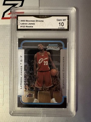 ЛЕБРОН ДЖЕЙМС PSA 10 2003-04 БОУМЕН ДЕБЮТАНТ И ЗВЕЗДЫ #123 ХРОМ RC драгоценный камень новом 10 - Изображение 1 из 2