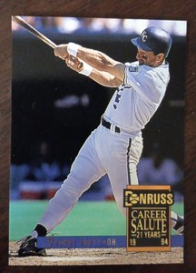 1994 Donruss Baseball Card #107 George Brett Salute