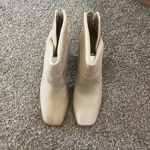 Stivaletti donna punta quadrata tacco grosso misura 8,5 colore marrone - Foto 1 di 4