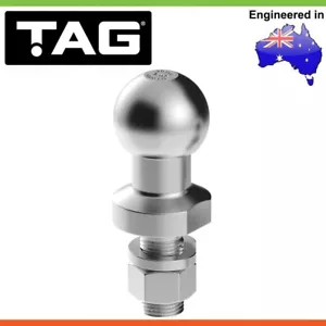 TAG 70mm Tow Ball 4.5-Tonne Towing Capacity, Chrome Finish, 62mm Thread Length - Foto 1 di 5