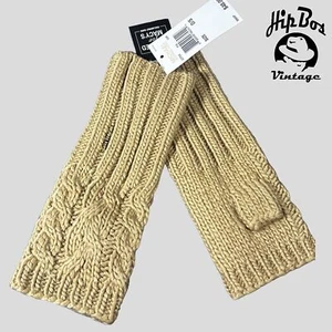 Michael Kors Womens Fingerless Gloves Arm Warmers Knitted Fabric Brown One Size - Picture 1 of 3