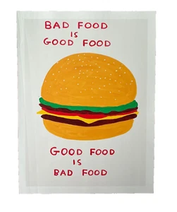 David Shrigley - Bad Food is Good Food Art Print Page (Art / Humour / Food ) - Picture 1 of 7