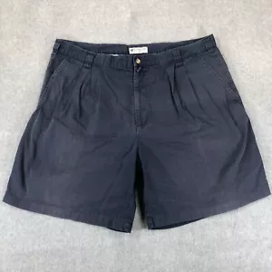 Columbia Shorts Mens 40 Blue Pleated Outdoor Hiker Cotton 90s Camp Fishing - Picture 1 of 14