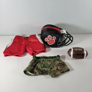 Build-A-Bear Football Outfit Helmet Pants Boxer Shorts No Shirt Sports Clothes - Picture 1 of 2