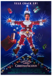 Chevy Chase Signed 'Christmas Vacation' 27x40 F/S Movie Poster - (SCHWARTZ COA) - Picture 1 of 1