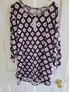 Women's Stretch Tunic Top West Loop Tie Sleeve Blouse Size X-Large NEW - Picture 1 of 5