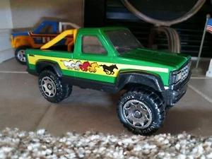 Vintage Buddy L Ford Pickup Truck 4x4 Safari 1982 Macau Green Horses 7"Long nice - Picture 1 of 12