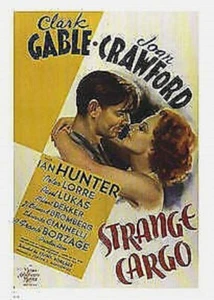 CARGO EXTRAÑO ~ ABRAZO 26x38 PÓSTER DE PELÍCULA Clark Gable Joan Crawford - Imagen 1 de 1