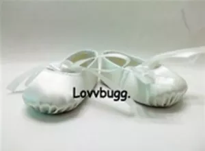 Pantofole balletto punta dura raso bianco per ragazza americana 18" bambola FREESHIP COMPONENTI AGGIUNTIVI - Foto 1 di 12