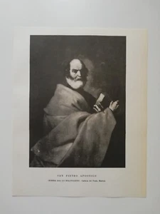 Clipping Ritaglio Illustrazione San Pietro Apostolo Ribera detto Lo Spagnoletto - Picture 1 of 1