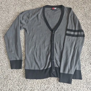 SOUTHPOLE Sweater Mens X-Large Gray Black Cardigan Long Sleeve Y2K 90's Vintage - Picture 1 of 4
