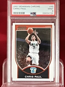 2007-08 Bowman Chrome Chris Paul PSA 9 Mint Hornets 1809 - Picture 1 of 2