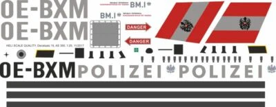 Decal 15 H125 / AS 350 Ecureuil Polizei Austria OE-BXM - Bild 1 von 2