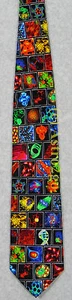 MICROBIOLOGY CELLS GERMS DISEASES DNA SCIENCE Museum Artifacts Silk Necktie NEW! - Picture 1 of 8