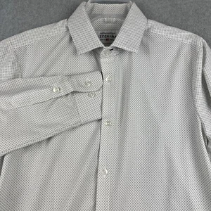 Mizzen Main Shirt Mens M Trim Fit Button Up L/S Leeward Stretch Performance READ - Picture 1 of 10