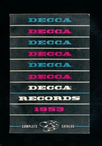 78tk-paper catalog-DECCA Records -1953---33-45-78 Listings - Imagen 1 de 1