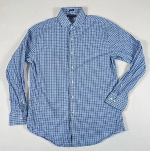 Tommy Hilfiger Long Sleeve Shirt Men's Size 15-1/2 32-33 Slim Fit Blue Plaid - Bild 1 von 7