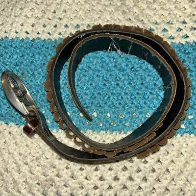 "Cinturón de munición vintage Sebastian Elche España Mod 396 Brn Lthr (28") 42-22lr ranuras 1 1/4""" Foto 1 de 4