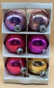 Mercury Glass Christmas Vintage Baubles Tree CHRISTMAS Purple Pink Medium X6 - Picture 1 of 8