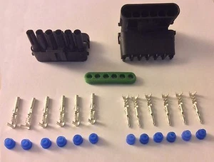 1x Female and Male Connector 6-way WeatherPack 01020101000401 w/out wire - Bild 1 von 3