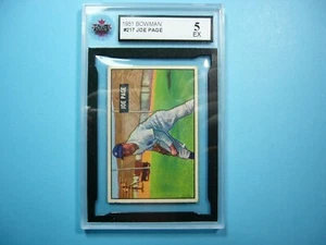 1951 BOWMAN MLB BASEBALL CARD #217 JOE PAGE KSA 5 EX NICE!! '51 BOWMAN - Picture 1 of 4