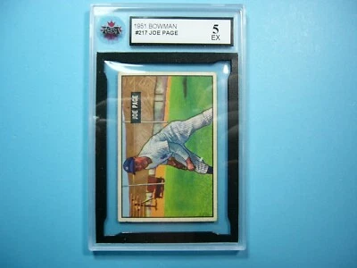 1951 BOWMAN MLB BASEBALL CARD #217 JOE PAGE KSA 5 EX NICE!! '51 BOWMAN - Image 1 of 4