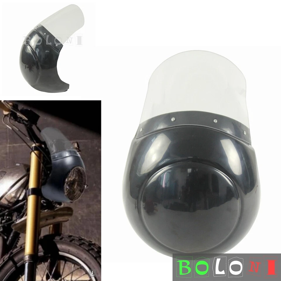 Motorcycle Headlight Fairing Windshield For Harley Sportster Bobber Cafe Racer  — 第 1/4 张图片