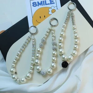 Bright Rhinestone Phone Lanyard Bling Bling Bag Pendant Fashion Keychain Women - Zdjęcie 1 z 7