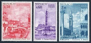 Monaco 833-835, MNH. Michel 1042-1044. UNESCO campaign to save Venice, 1972. - Picture 1 of 1