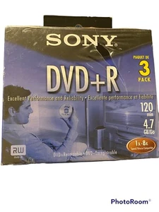 NEU! Sony DVD+R 3er Pack 120 Min. 4,7 GB - Bild 1 von 1