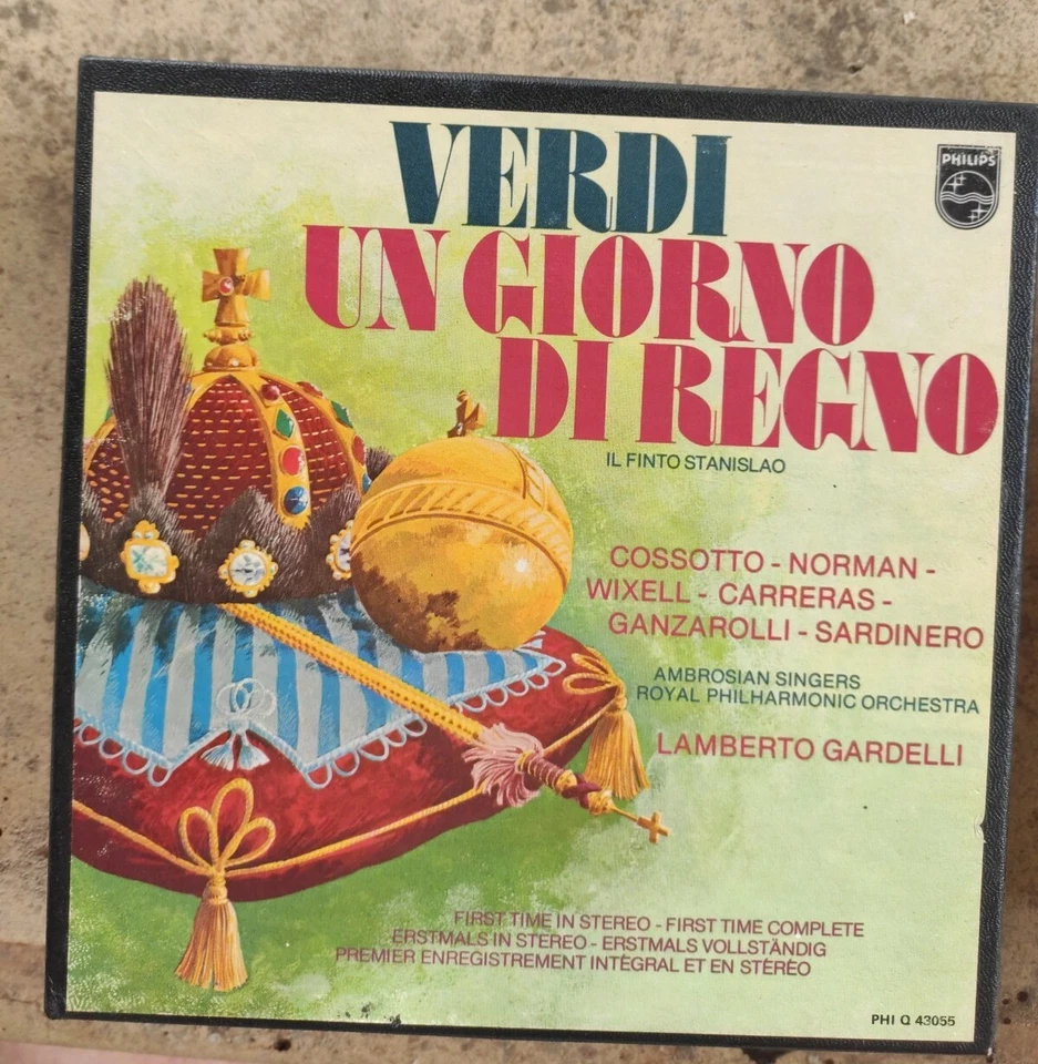 Cinta carrete a carrete Verdi Un Giorno di Regno Philips Dolby.  Foto 1 de 1