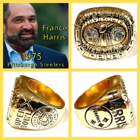 Pittsburgh Steelers Franco Harris 1975 Championship Ring Size 11 Cover