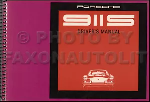 1969 Porsche 911S Proprietari Manuale NOS Originale 911 S Owner Guida Libro OEM - Foto 1 di 2