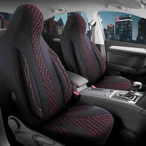 Fundas de asiento Pilot adecuadas para Infiniti Q30 (negro-rojo) | Asientos delanteros ZARA402 - Imagen 1 de 12