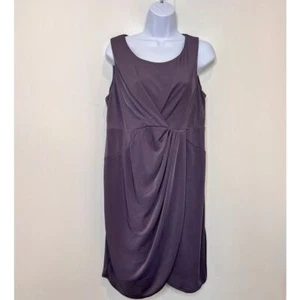 A Pea In The Pod Dusty Purple Gray Sleeveless Scoop Neck Short Dress Sz Lg - Picture 1 of 9